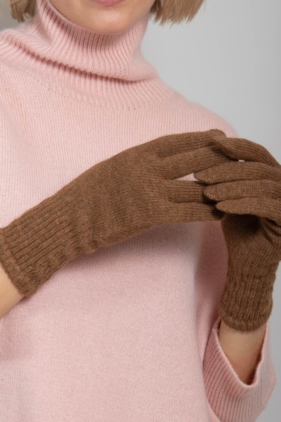 Перчатки из верблюжьей шерсти женские удлиненные 105-0-1