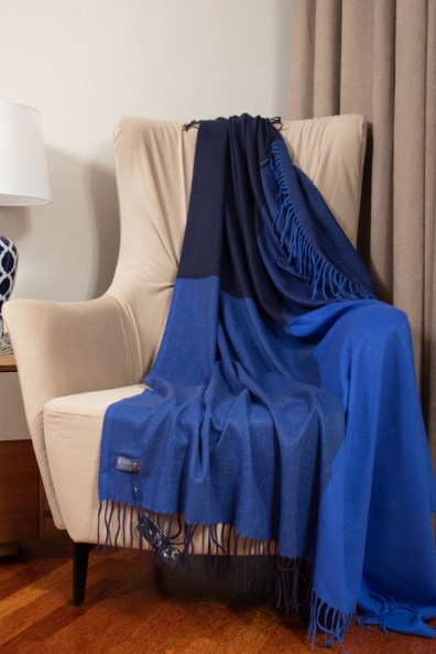 Плед кашемир сине-голубой 130х170 120-4