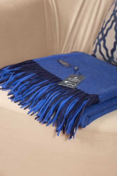 Плед кашемир сине-голубой 130х170 120-4