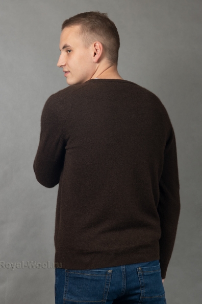 Пуловер мужской коричневый (пух яка) 1911-21-1