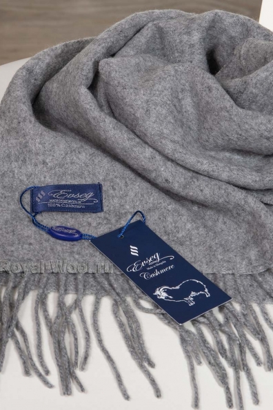 Серый шарф 100% кашемир 760-3