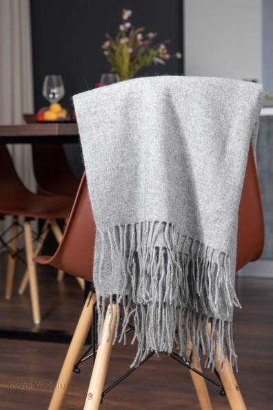 Серый плед из кашемира 130х170 120-9