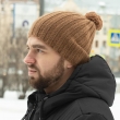шапка из верблюжьей шерсти с помпоном