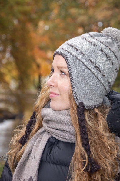 Шапка-ушанка (с ушками на завязках) 195-3