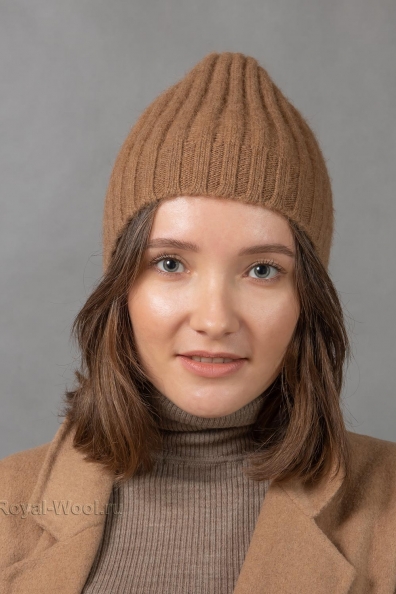 Шапка женская из верблюжьей шерсти 193-SL-4