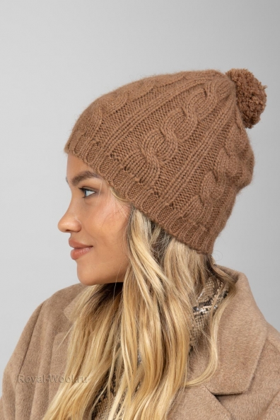 Шапка из верблюжьей шерсти «косичка» 193-SL-3