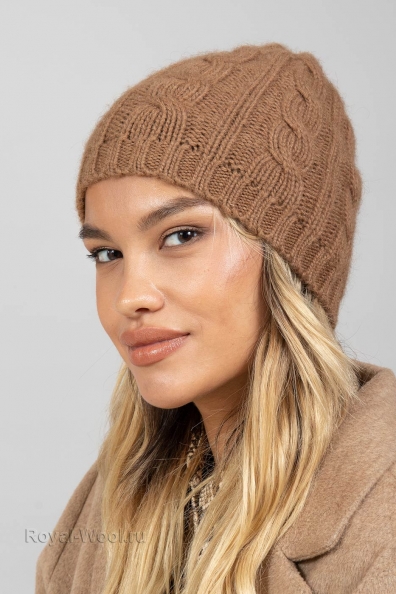 Шапка из верблюжьей шерсти «косичка» 193-SL-3