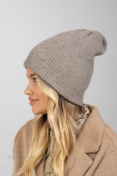 Шапка зимняя вязаная шерстяная 195-3-UL-3
