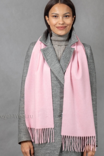 Женский кашемировый розовый шарф 760-17