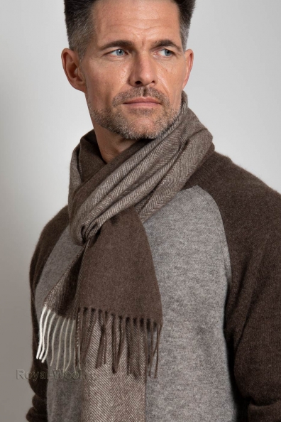Мужской шерстяной шарф 196-10-1