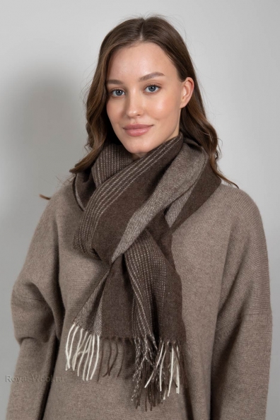 Шерстяной шарф в полоску 196-10-2W