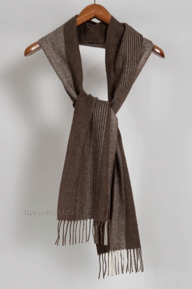 Шерстяной шарф в полоску 196-10-2W