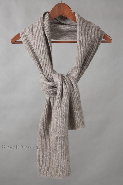 Шарф из шерсти яка зимний вязаный 196-1
