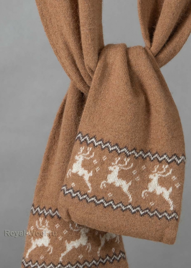 Теплый шарф из верблюжьей шерсти