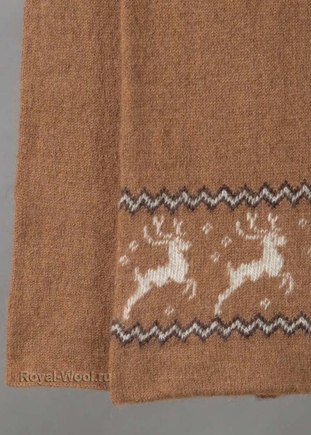 Теплый шарф из верблюжьей шерсти