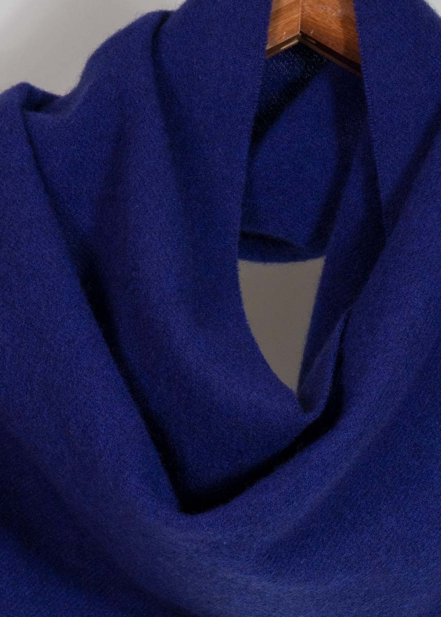 Синий кашемировый шарф фото3
