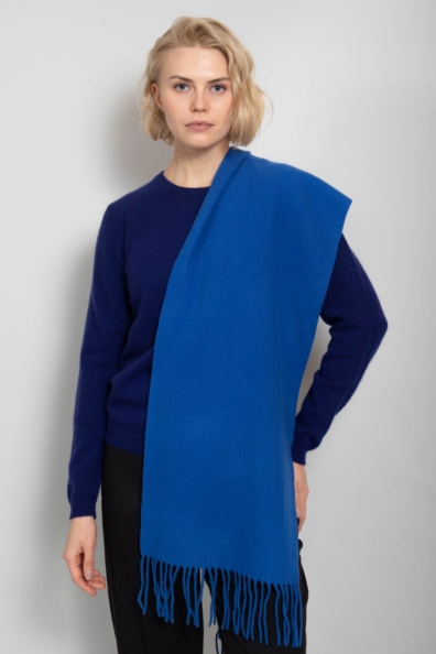 Шарф кашемир синий 760-24