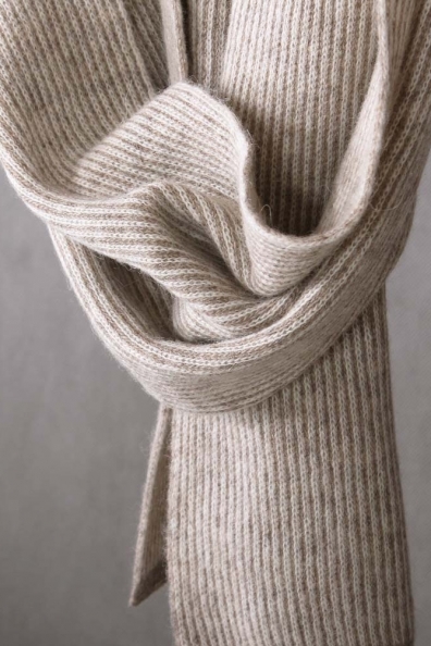 Шарф шерстяной бежевый 196-UL-12
