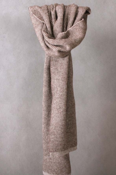 Шарф шерстяной зимний коричневый 196-UL-14