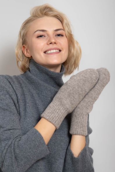 Шерстяные двойные варежки 1071-3