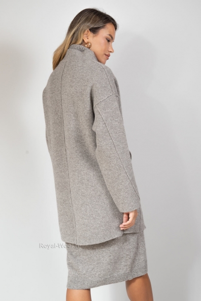 Шерстяное женское пальто с воротником 1921-29М
