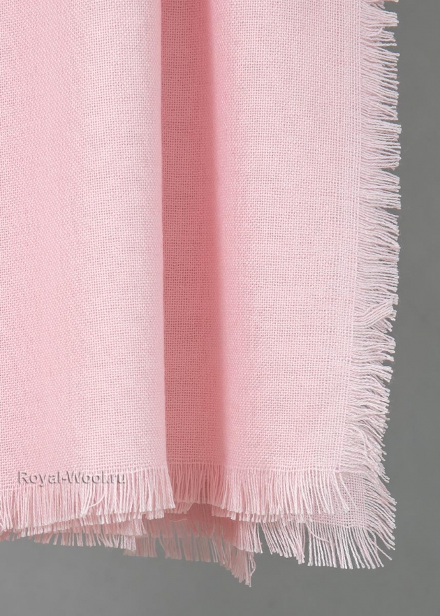 Шерстяной платок розовый