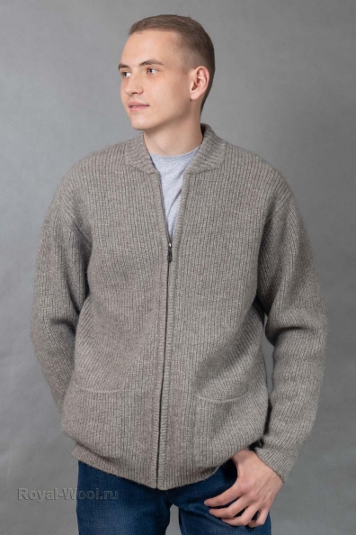 Шерстяной теплый джемпер на молнии 1911-41M