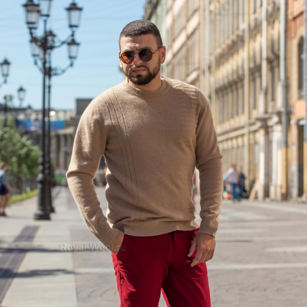 Шерстяной мужской джемпер с узором