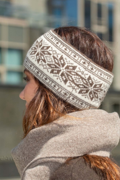 Повязка на голову из тонкой пряжи 195-1-UL