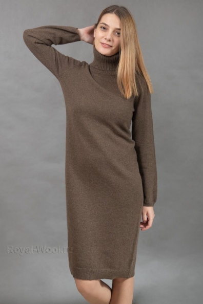 Шерстяное платье из пуха яка цвет капучино 1921-71-1