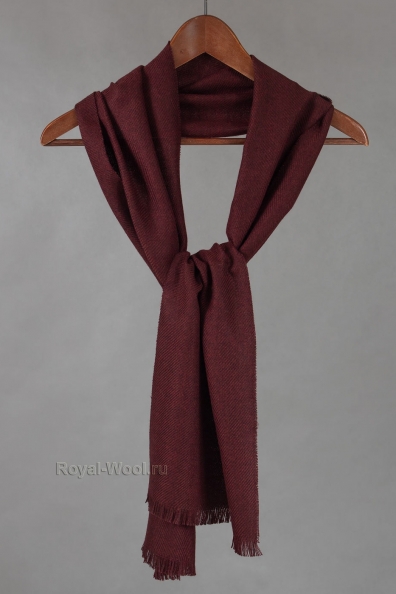 Шерстяной бордовый шарф 490-83-MT
