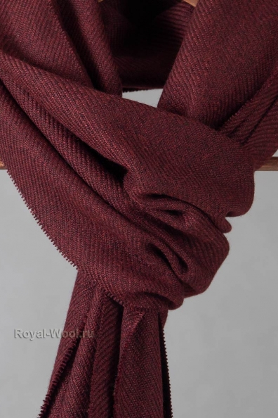 Шерстяной бордовый шарф 490-83-MT