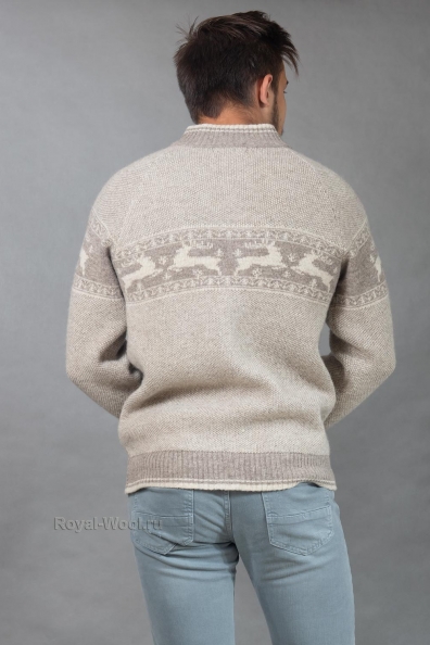 Шерстяной джемпер с оленями 402-2-NFM