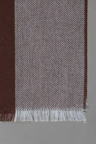 Коричневый шарф из шерсти ягнят 490-87-MTW