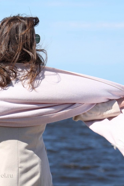 Шерстяной палантин розовый 70х200 арт.490-2MT