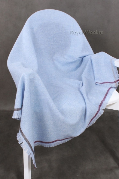 Шерстяной женский платок голубой 120х120 490-4-4MT