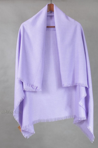 Шерстяной женский сиреневый платок 120х120 490-4-3MT