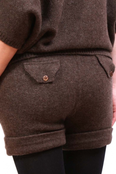 Шорты женские шерстяные с карманами 183-3