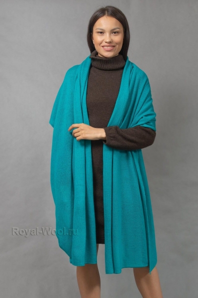 Сине-зеленый палантин из кашемира арт.154-3G-14