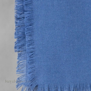 Синий шерстяной платок