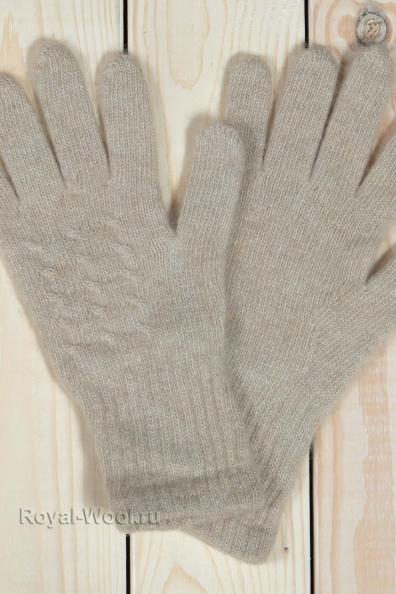 Светлые перчатки из кашемира женские 106-8-UL