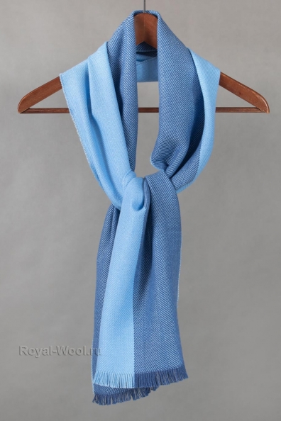 Светло-голубой шарф шерсть ягнят 490-86-MT