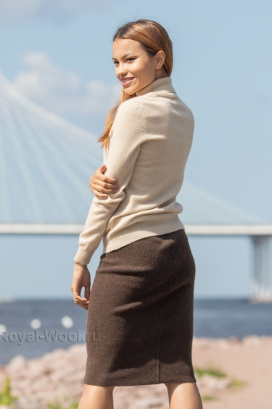 Кашемировый свитер с высоким горлом 705-3