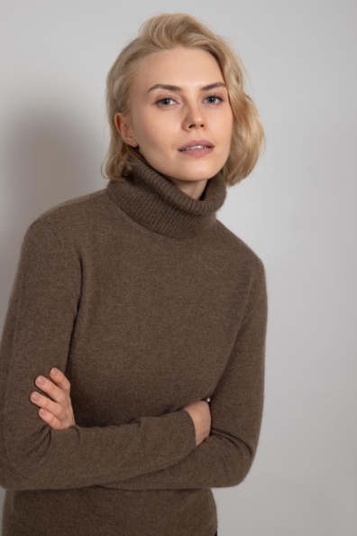 Трикотажный женский свитер капучино 1921-32-K