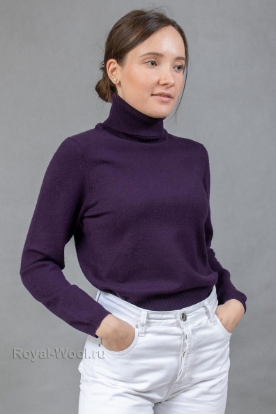Свитер тонкий фиолетовый насыщенный цвет 705-2