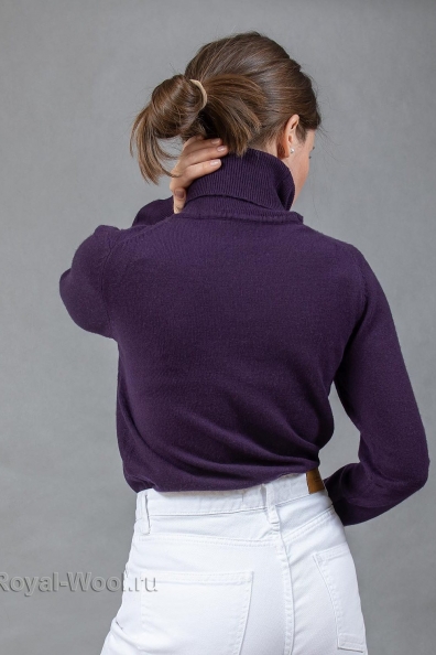 Свитер тонкий фиолетовый насыщенный цвет 705-2