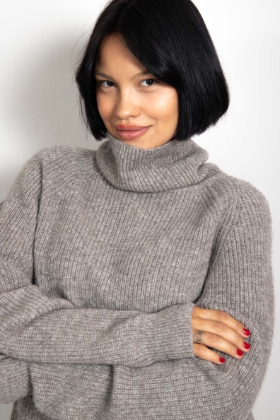 Женский вязаный теплый свитер из шерсти 405-U-4