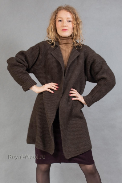 Теплый кардиган из шерсти яка арт.1921-U1