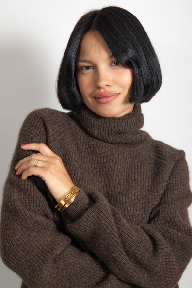 Женский теплый свитер с горлом 405-2-NF-1