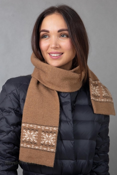 Трикотажный шарф из верблюжьей шерсти 194-3